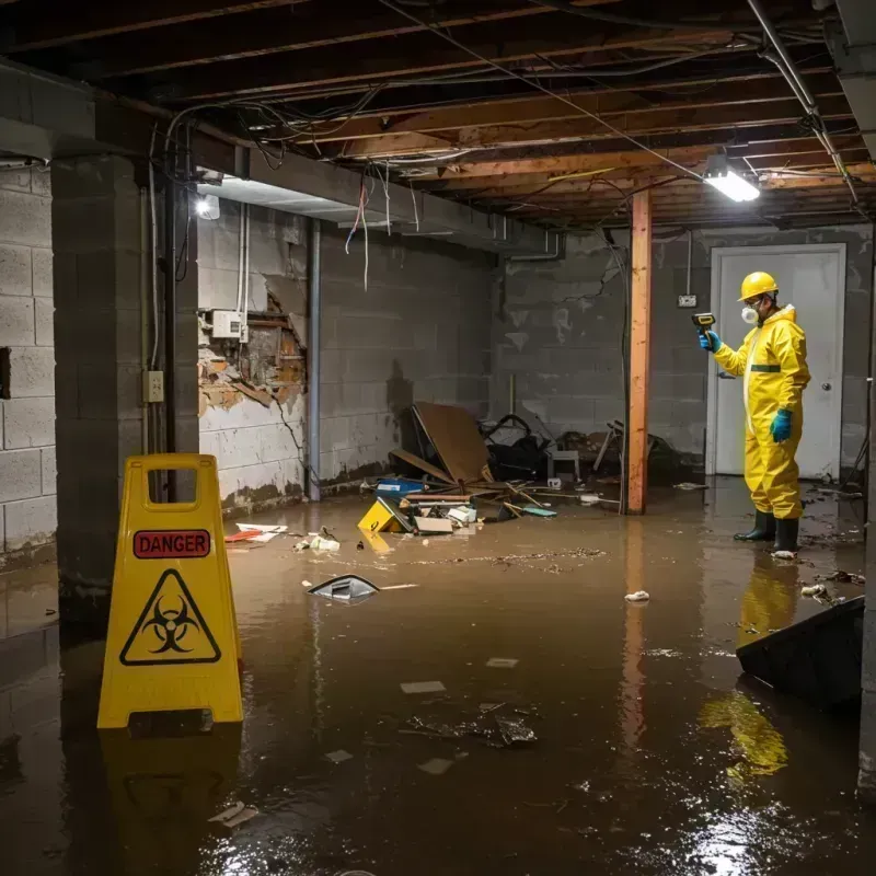 Flooded Basement Electrical Hazard in Shorewood, IL Property